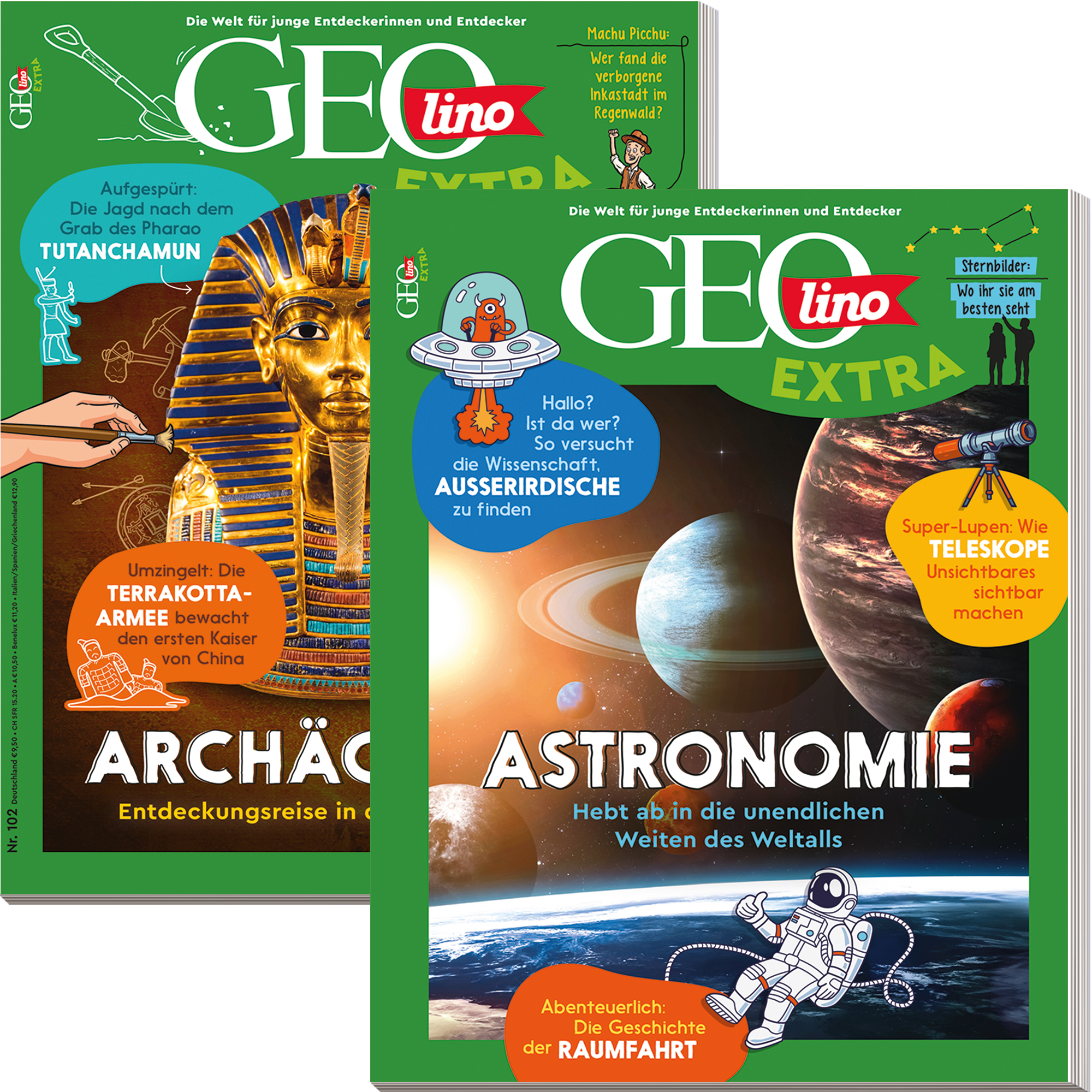 GEOLINO EXTRA-Bestseller „Archäologie“ & „Astronomie“