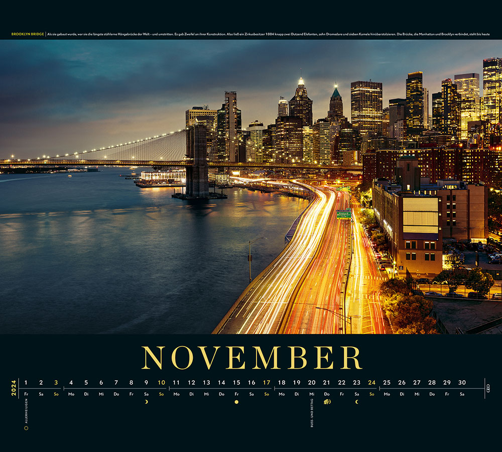 Kalender "New York" 2024