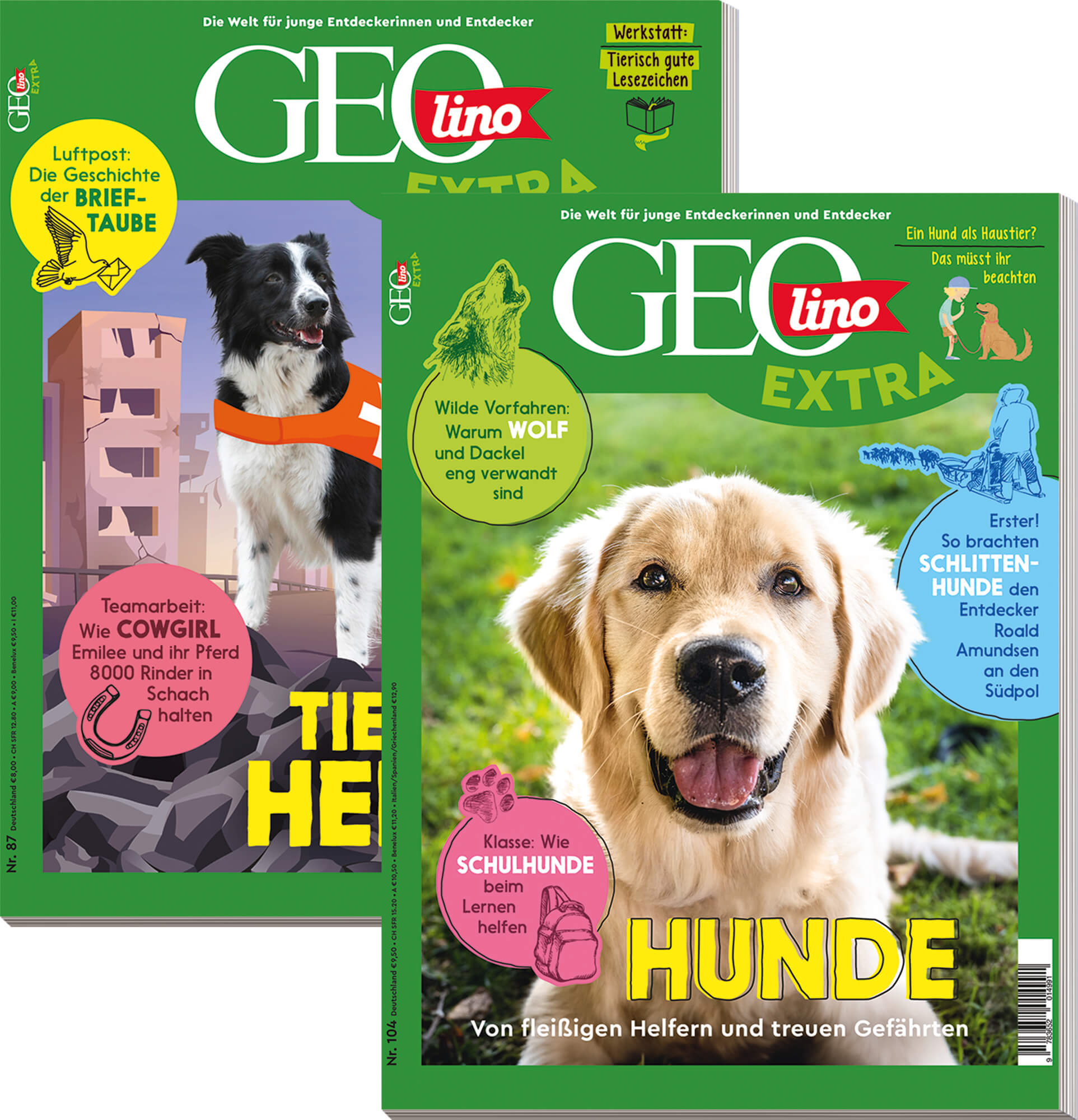 GEOLINO EXTRA-Bestseller „Tierische Helfer“ & „Hunde“