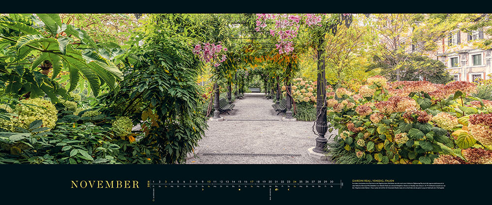 Panorama-Kalender "Die schönsten Gärten" 2024