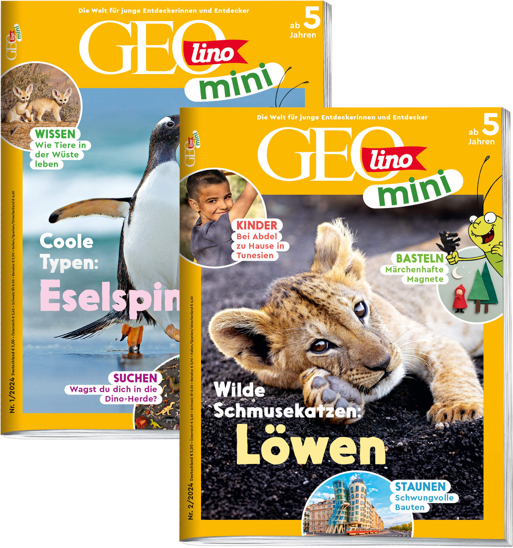 GEOLINO MINI-Bestseller „Eselspinguine“ & „Löwen“ 