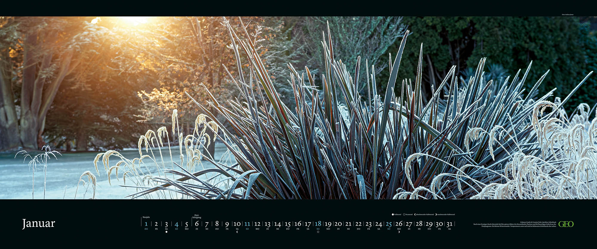 Panorama-Kalender "Die sch&ouml;nsten G&auml;rten" 2026