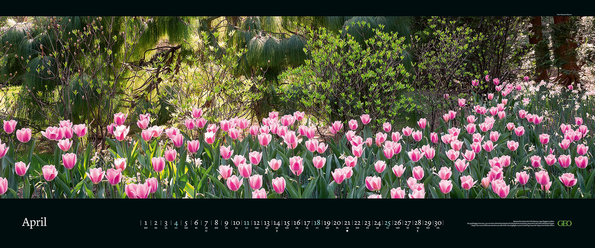 Panorama-Kalender "Die sch&ouml;nsten G&auml;rten" 2027