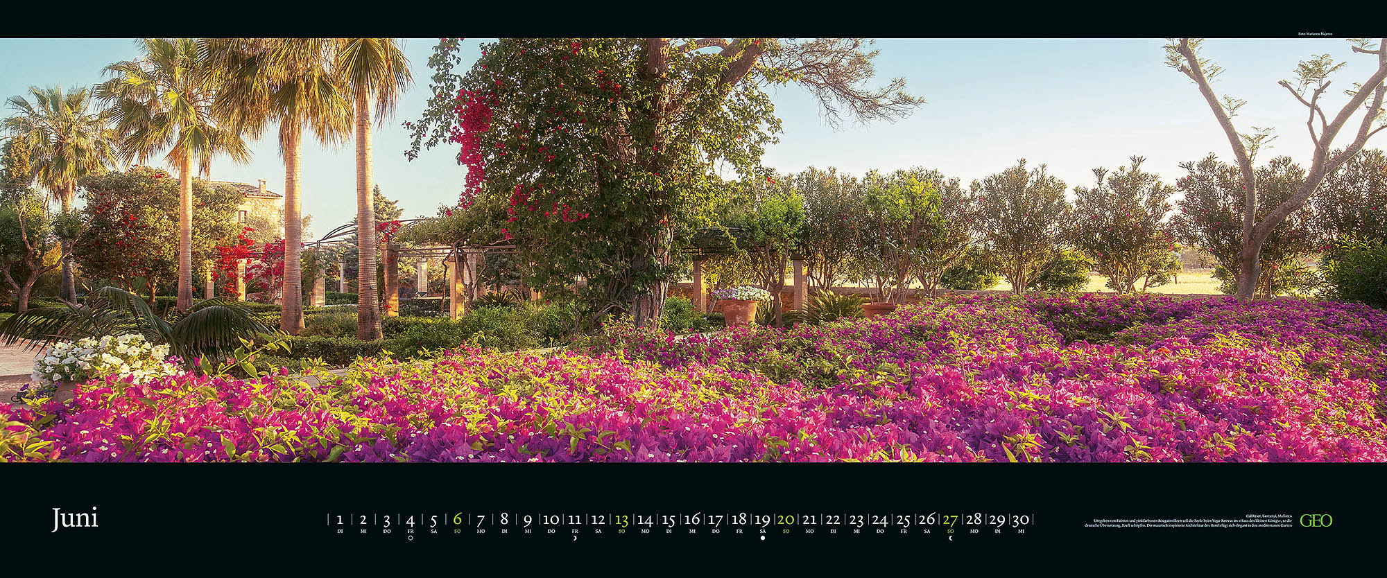 Panorama-Kalender "Die sch&ouml;nsten G&auml;rten" 2027
