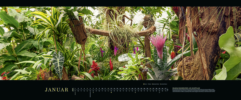 Panorama-Kalender "Die schönsten Gärten" 2025