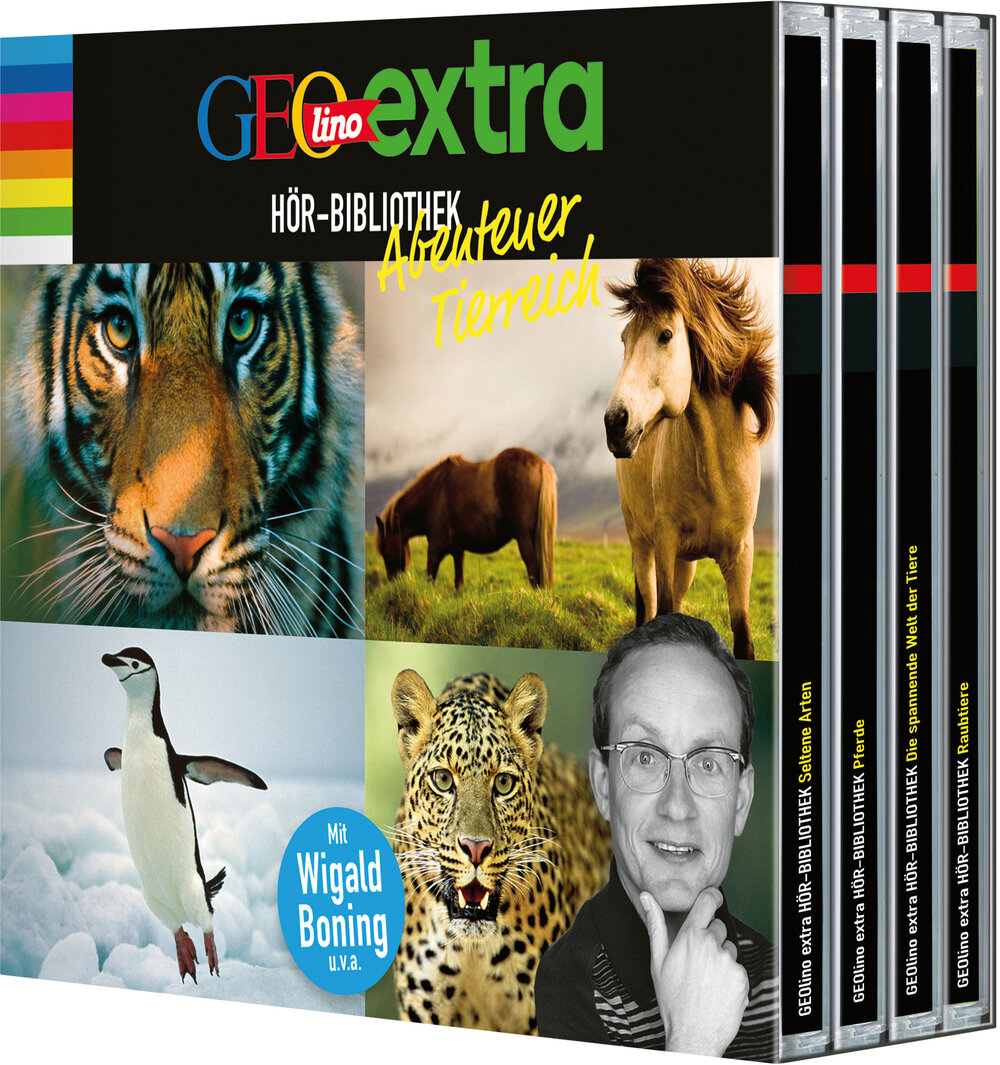 GEOLINO EXTRA-Hörbuchbox „Abenteuer Tierreich“