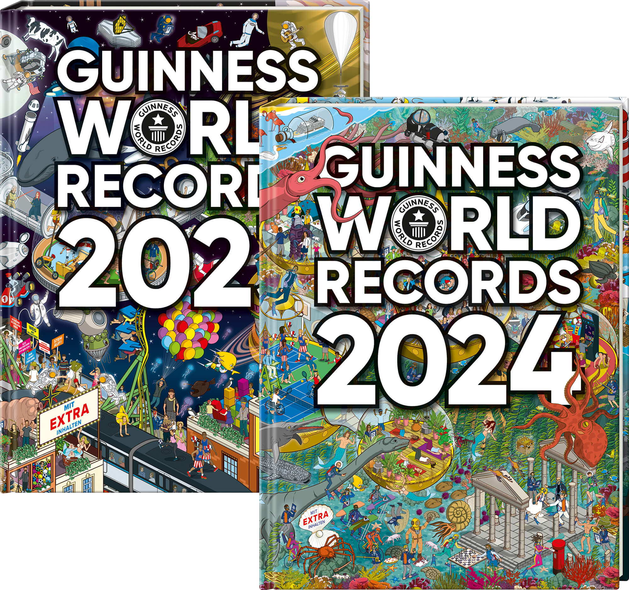 Buch-Paket „Guinness World Records 2023 + 2024“