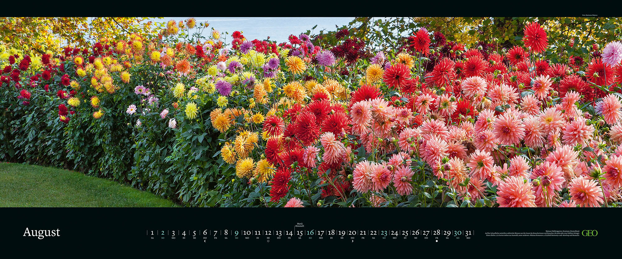 Panorama-Kalender "Die sch&ouml;nsten G&auml;rten" 2026