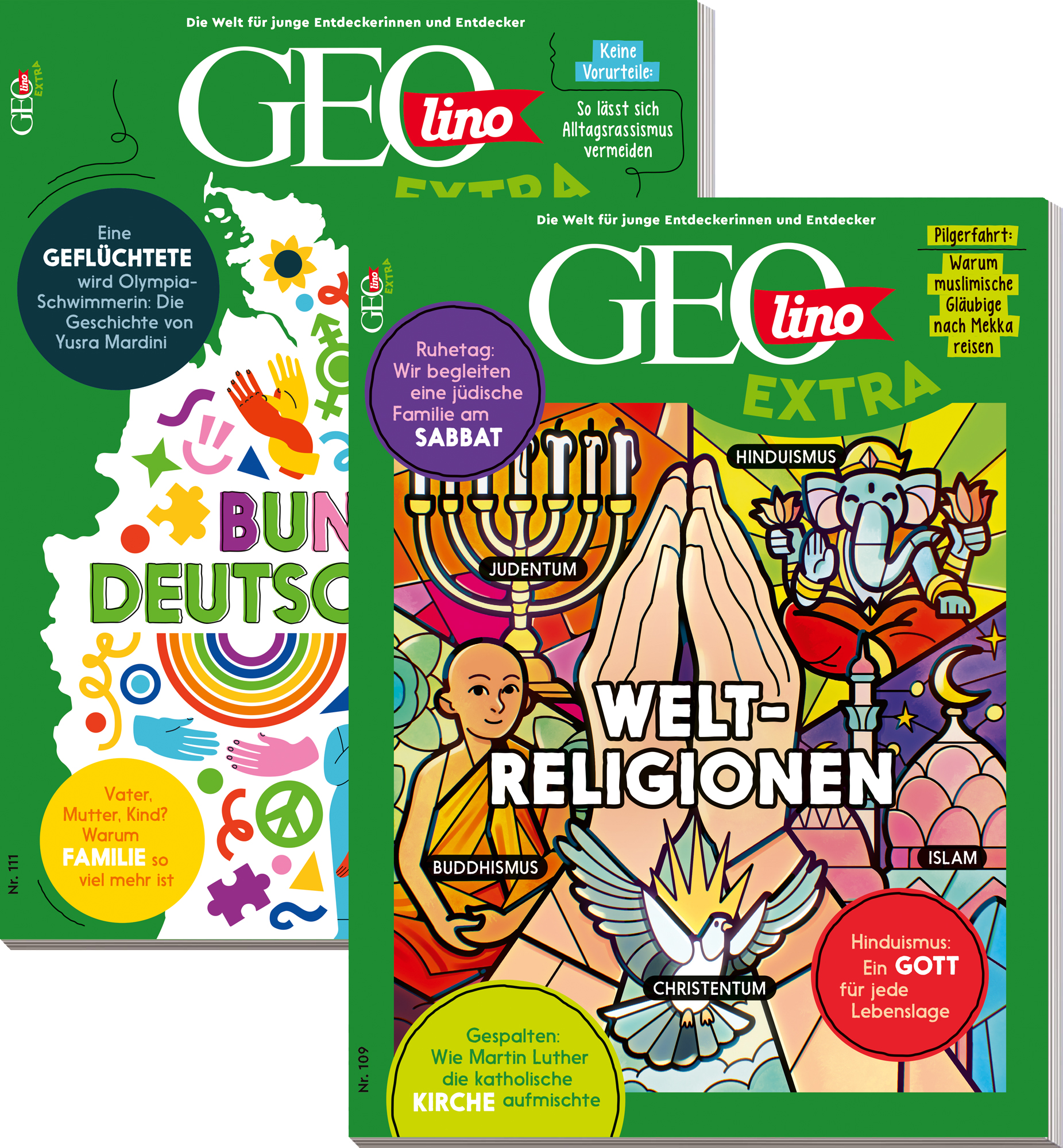 GEOLINO EXTRA-Bestseller „Buntes_Deutschland“ & „Weltreligionen“
