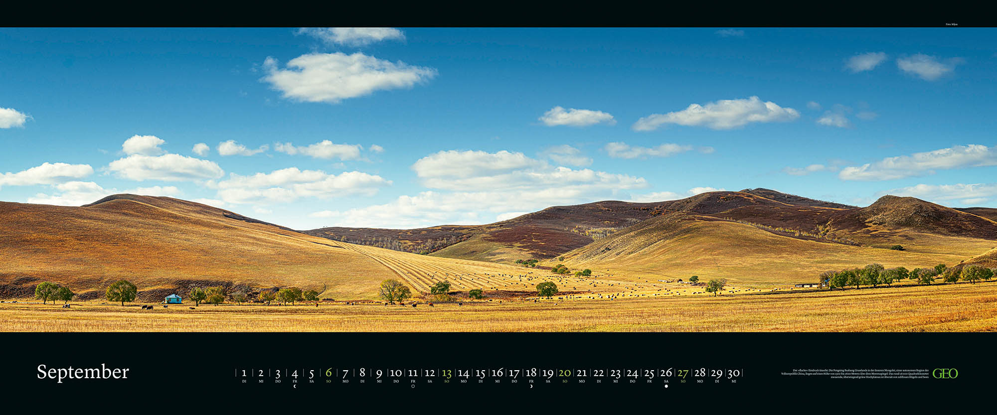 Panorama-Kalender "Orte der Stille" 2026