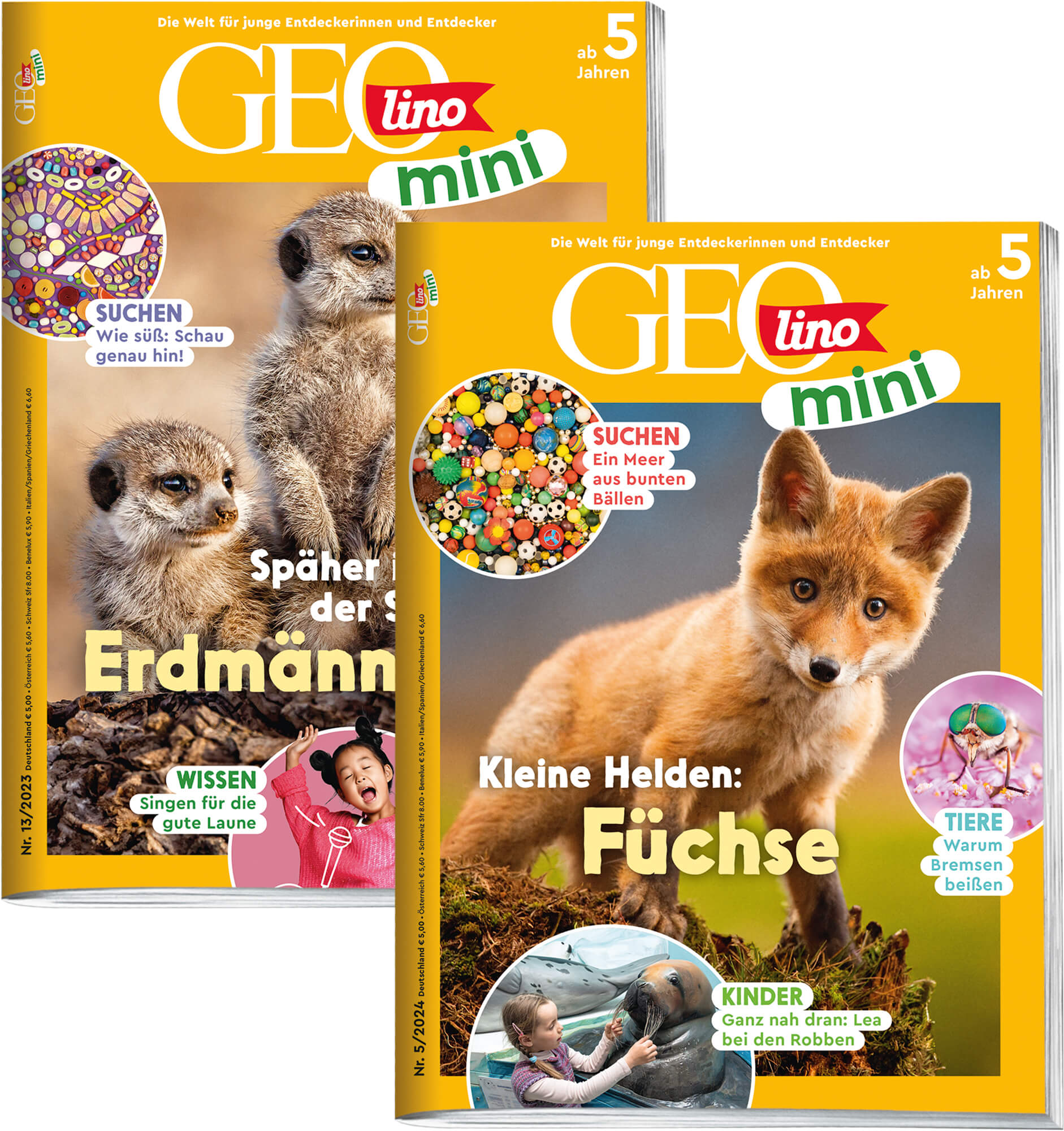 GEOLINO MINI-Bestseller „Erdmännchen“ & „Füchse“
