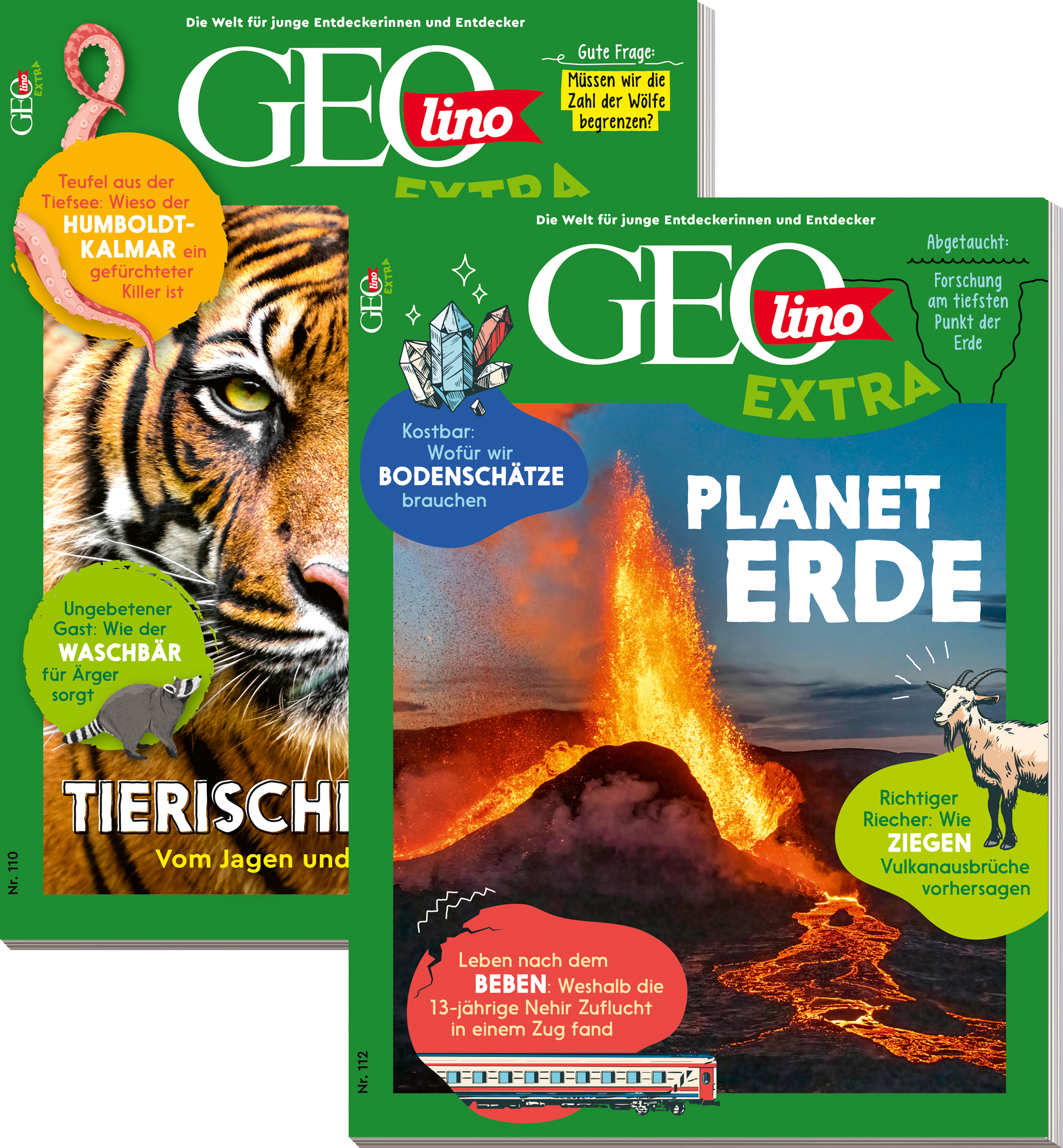 GEOLINO EXTRA-Bestseller „Tierische Räuber“ & „Planet Erde“