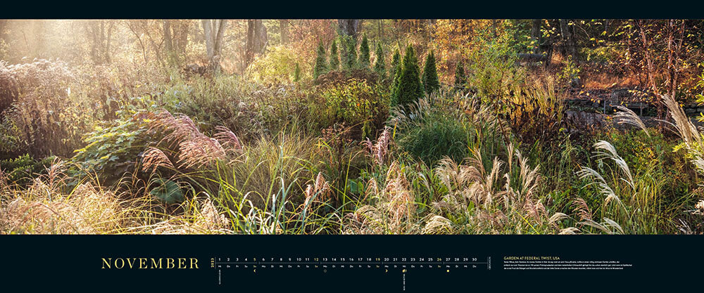 Panorama-Kalender "Die schönsten Gärten" 2023