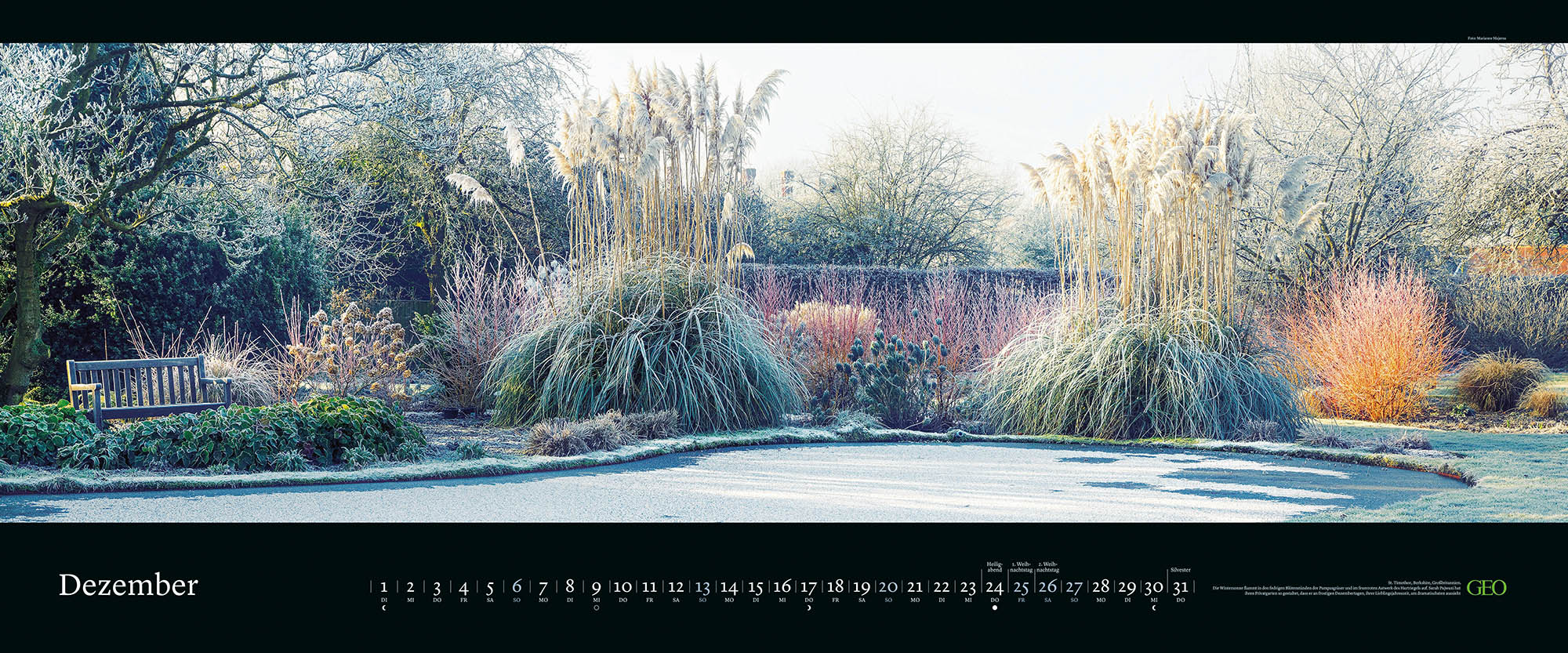 Panorama-Kalender "Die sch&ouml;nsten G&auml;rten" 2026