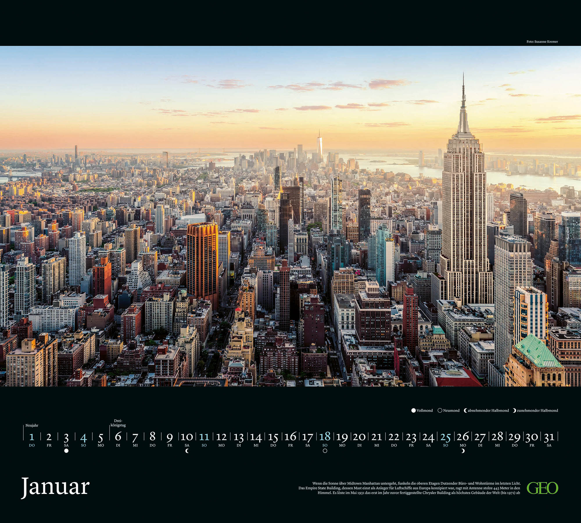 Kalender "New York" 2026