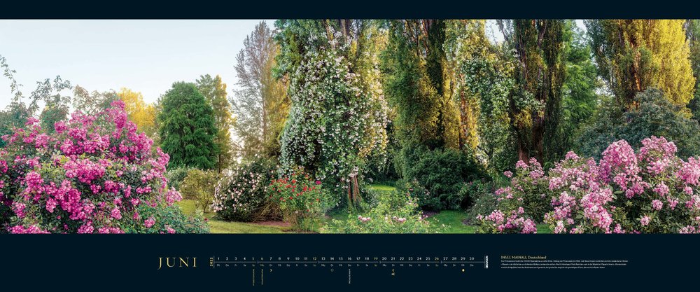 Panorama-Kalender "Die schönsten Gärten" 2022