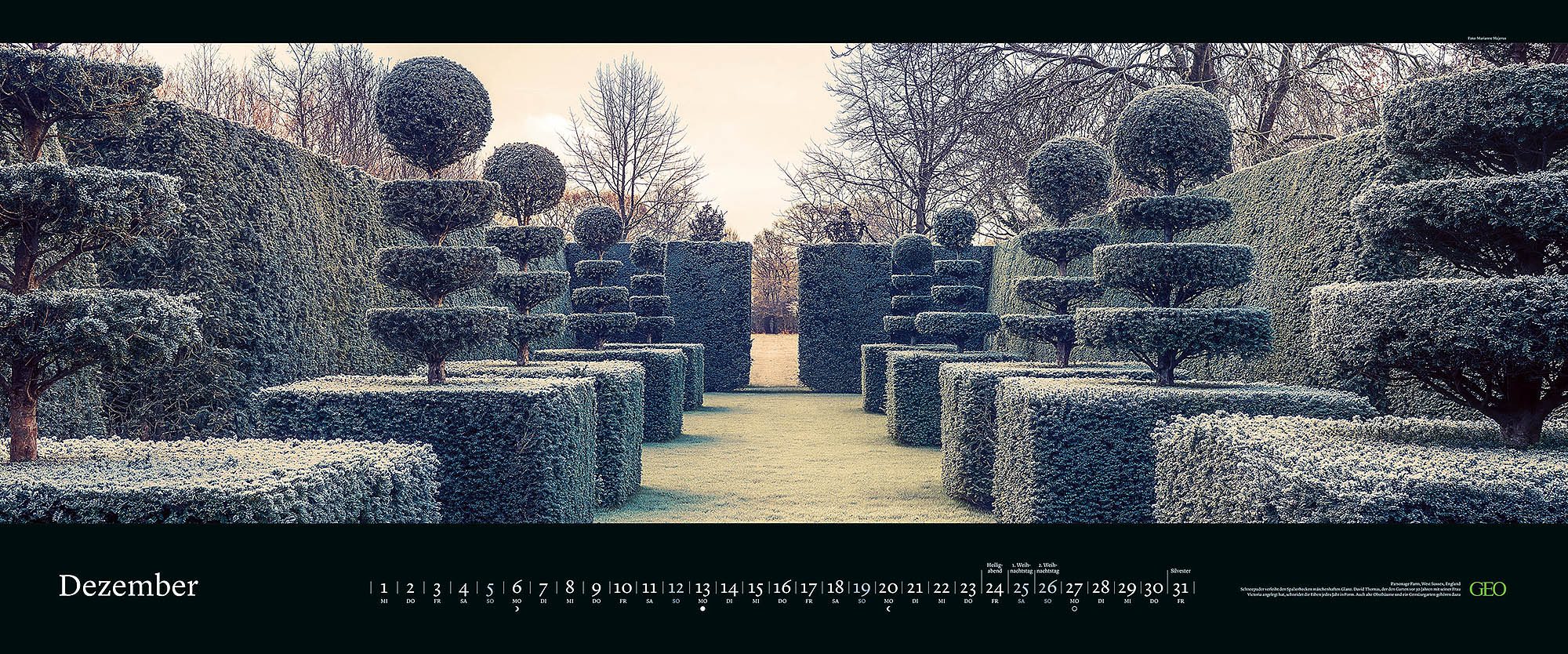 Panorama-Kalender "Die sch&ouml;nsten G&auml;rten" 2027