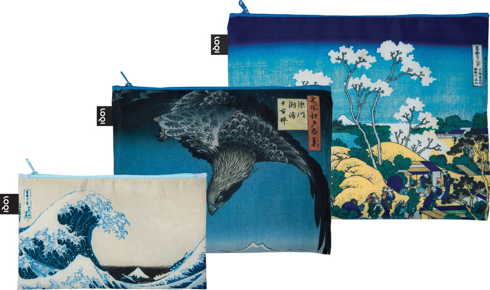 LOQI Zip Pockets "Hokusai"