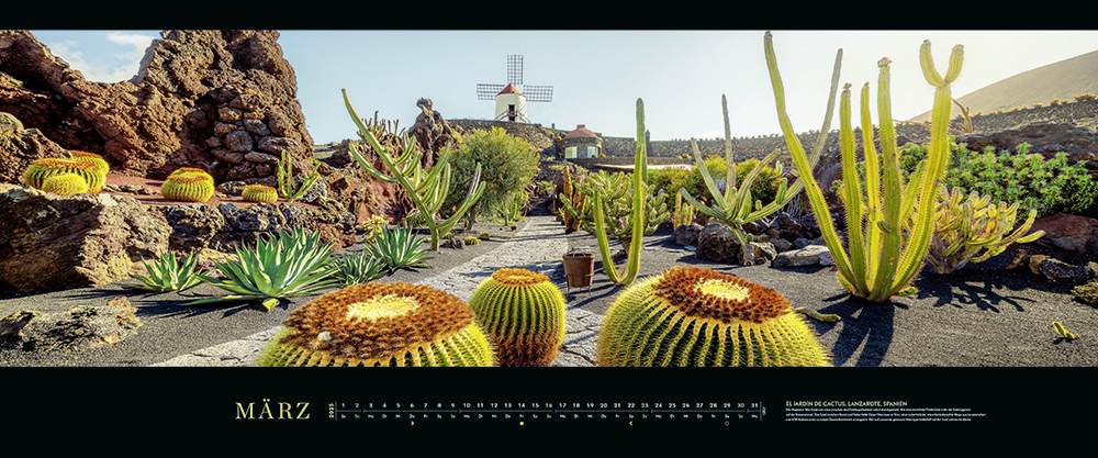 Panorama-Kalender "Die schönsten Gärten" 2025